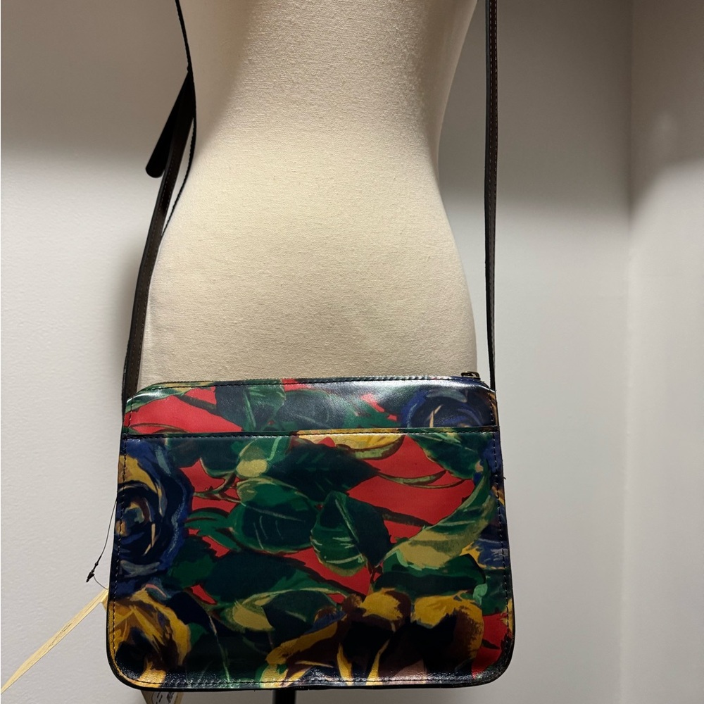 Patricia Nash Leather New Floral Bloom Crossbody Bag NWT - Picture 4 of 7